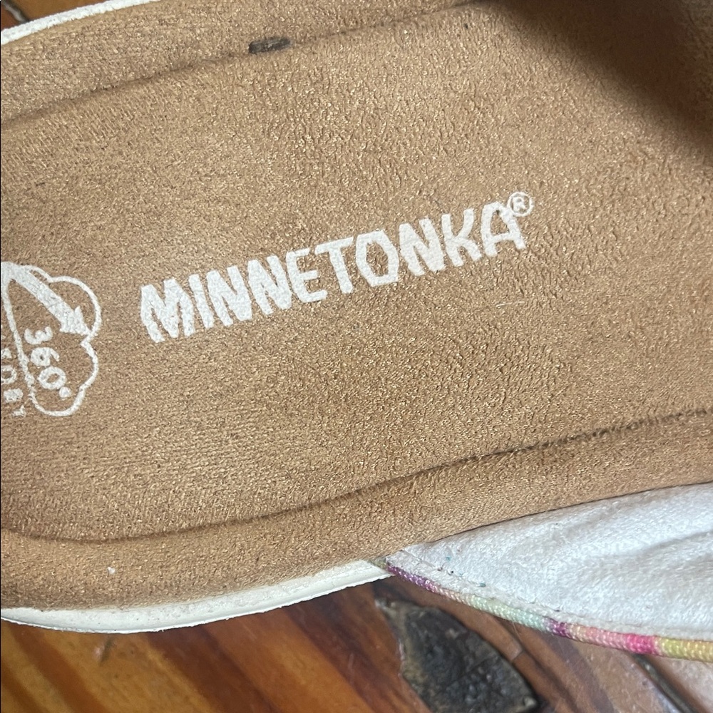Minnetonka Pastel Striped Sandals - Picture 2 of 7